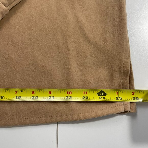 Allison Daley Button Up Shirt Womens 18 Camel Brown, Soft Comfortable Knit - Picture 12 of 14